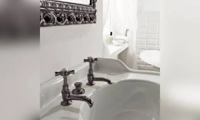 Sbordoni Antica Смеситель Для Раковины На 3 Отверстия, Цвет Черный Никель