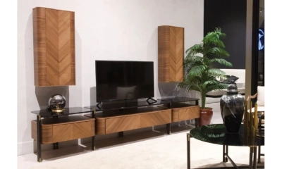 Комплект Мебели В Гостиную (Тумба Тв Центральная, Тумба Боковая 2 Штуки, 2 Навесных Модуля) Orix