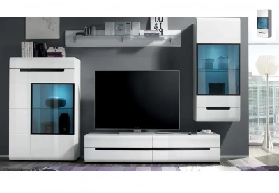 Helvetia Hektor Витрина Узкая Навесная, Правая, Белая