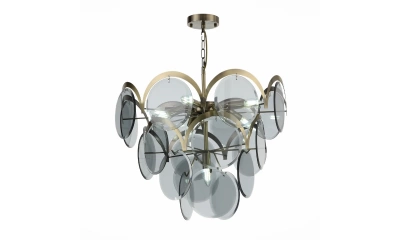 SL1161.373.09 Люстра подвесная ST-Luce Бронза/Дымчатый E14 9*60W