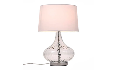 SL973.104.01 Прикроватная лампа ST-Luce Хром, Прозрачный/Белый E27 1*60W (из 2-х коробок)