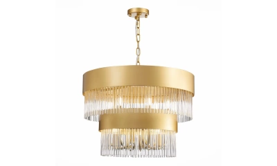 SL1225.203.09 Люстра подвесная ST-Luce Золотистый/Золотистый, Прозрачный E14 9*40W