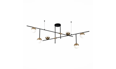 SL1507.422.06 Люстра потолочная ST-Luce Черный/Белый, Золотистый G9 6*5W 4000K