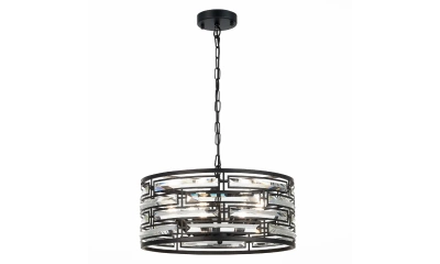 SL665.403.06 Люстра подвесная ST-Luce Черный/Черный, Прозрачный E14 6*40W
