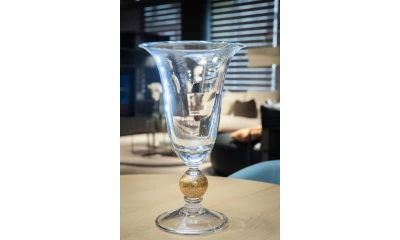 Ваза VETRERIE DI EMPOLI Capricio Gold