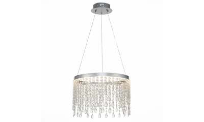 SL6201.103.24 Люстра подвесная ST-Luce Серебристый/Прозрачный LED 1*24W 3000K/4000K/6000K