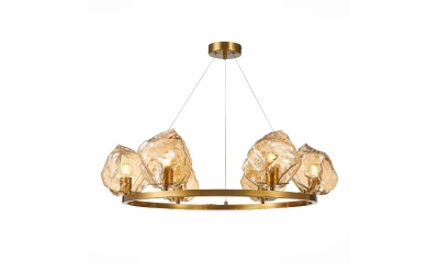 SL1175.303.06 Люстра подвесная ST-Luce латунь/янтарный E14 6*40W