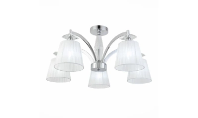 SL1756.102.05 Светильник потолочный ST-Luce Хром/Светло-серый E14 5*40W