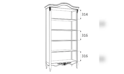 Шкаф Kreind Romantic Книжный R137-K02-A