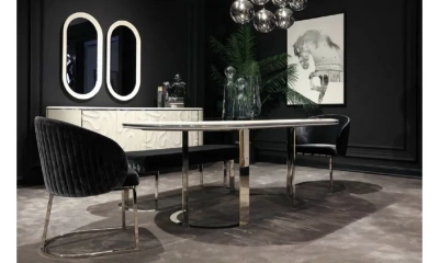 Комплект Мебели В Гостиную (Стол Обеденный, Стулья 6 Штук, Комод, Зеркало) Orix