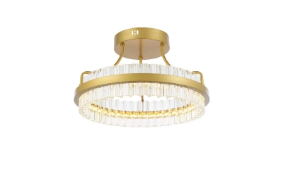 SL383.202.01 Светильник потолочный ST-Luce Матовое золото/Прозрачный LED 1*34W 3000K