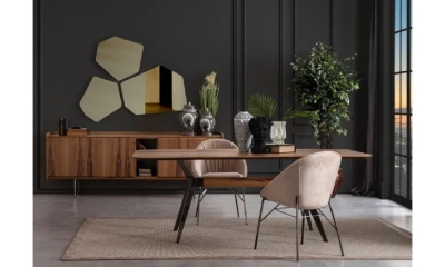 Комплект Мебели В Гостиную (Стол Обеденный, Стулья 6 Штук, Комод, Зеркало 3 Штуки) Orix