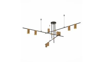 SL1206.402.09 Светильник потолочный ST-Luce Черный/Латунь GU10 9*7W