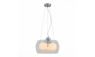 SL512.113.03 Светильник подвесной ST-Luce Хром/Прозрачный E27 Globe 3*100W