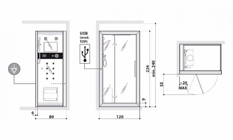 Душевая Кабина Jacuzzi Frame 9448-25619 - фото 2