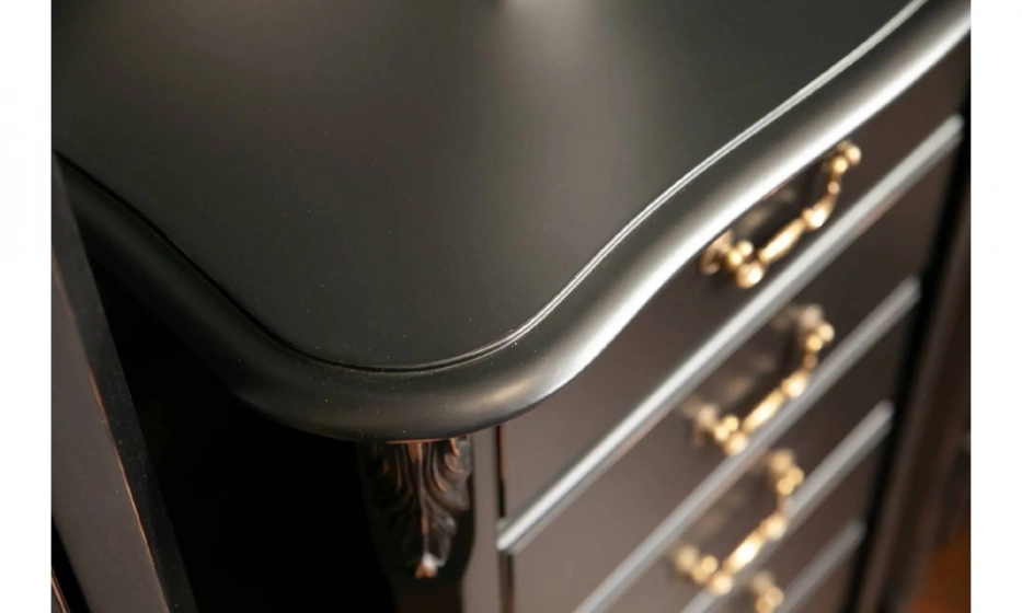 Nocturne Комод Высокий 6 Ящиков Черный Со Старением 61/47/108 - фото 6