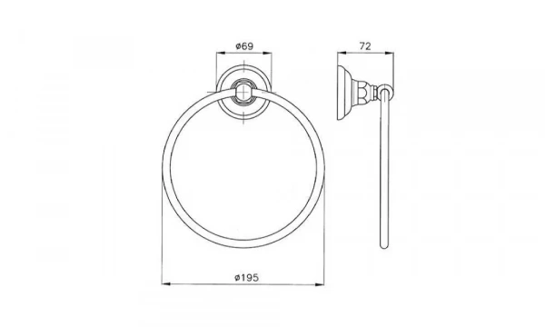 Полотенцедержатель Кольцо Classica 1485Cr