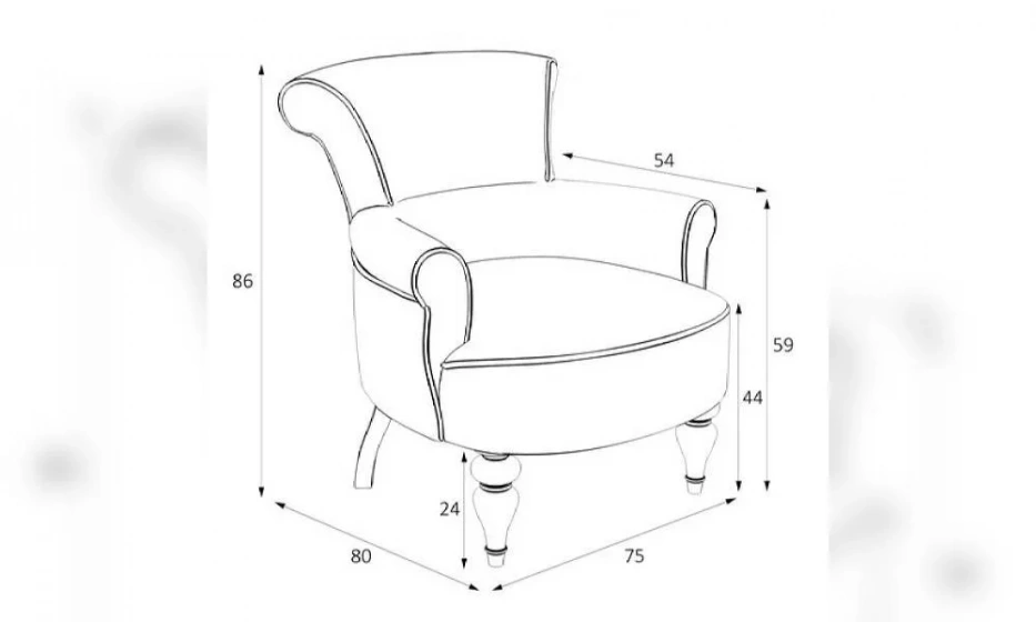 Кресло Kreind Перфетто M11-B-B08 - фото 2