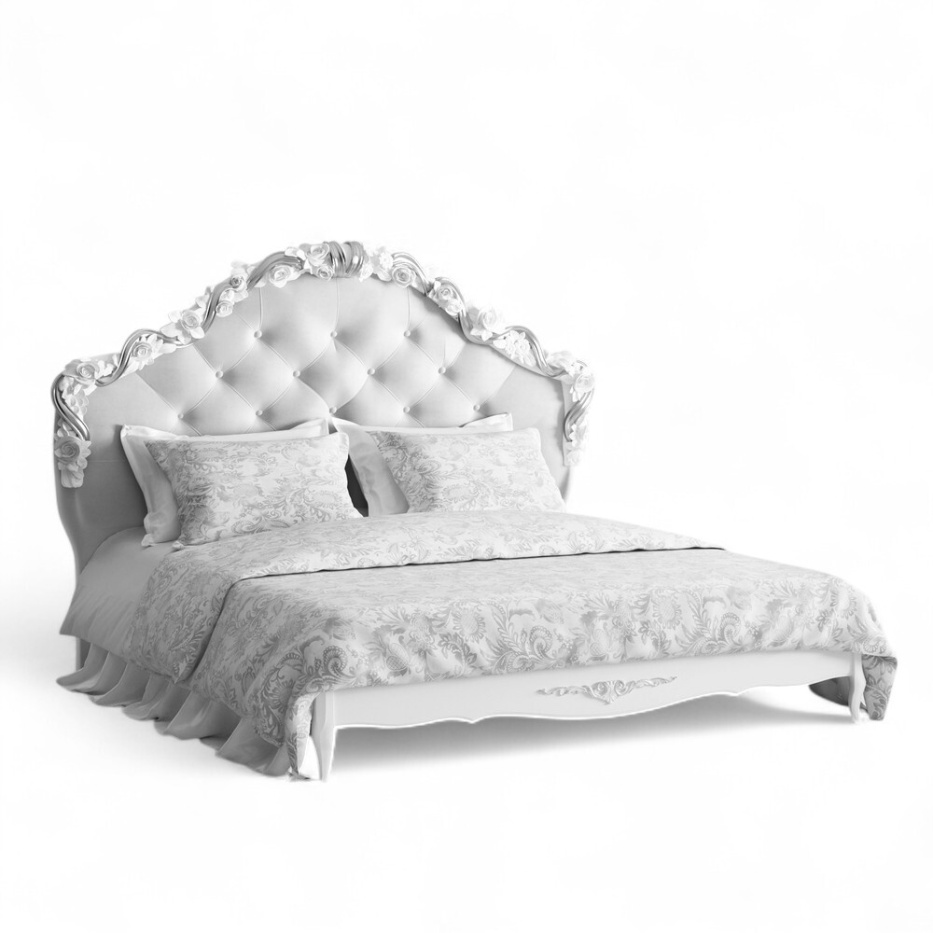 Кровать с мягким изголовьем 180*200 Сильвери Роум KREIND 726276712 - фото 1