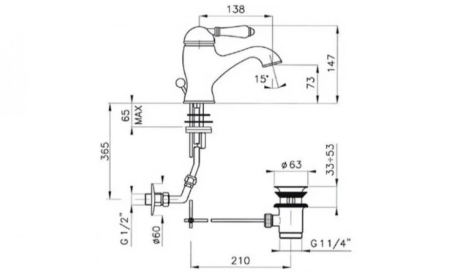 Смеситель Для Биде Nicolazzi El Capitan 3403Gb75 - фото 2