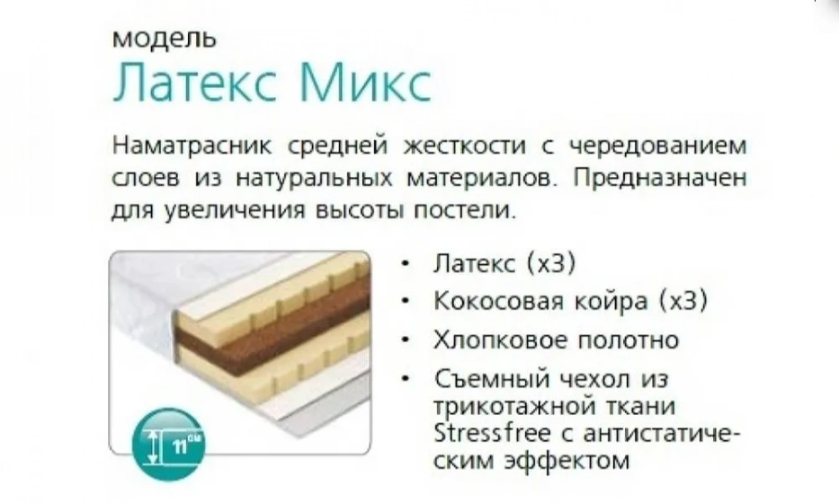 Вегас Наматрасник Латекс Микс 190*200 - фото 1