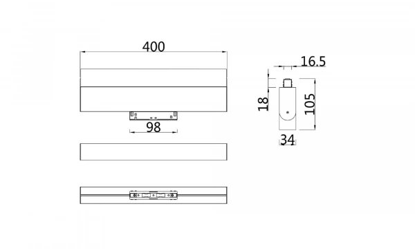 Трековый Светильник Technical Tr013-2-20W4K-B