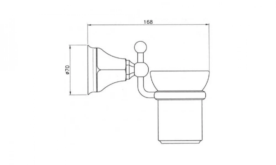 Стакан Подвесной Classica 1488Bz - фото 2