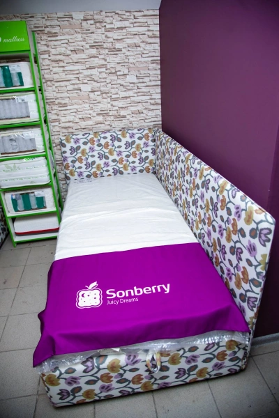 Сонберри Кровать Gela С Контейнером И Подъемной Решеткой 90*200