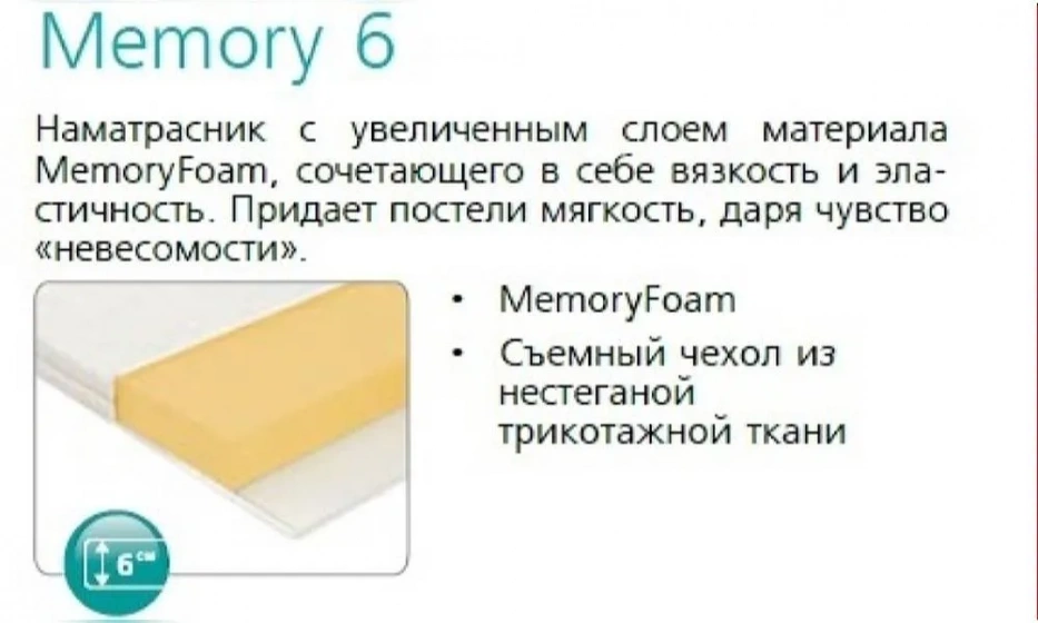 Наматрасник Вегас Memory 6-1 - фото 1