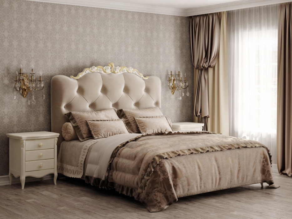 Кровать с мягким изголовьем 140*200 Романтик Голд KREIND 269695277 - фото 3