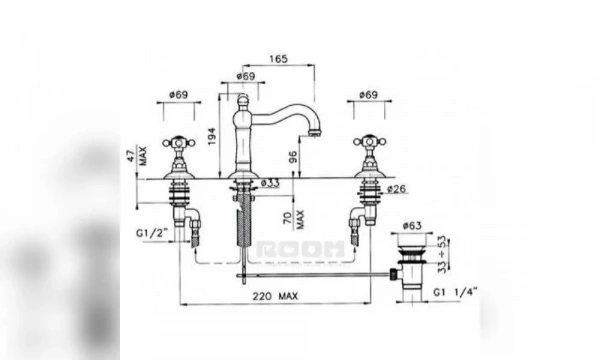 Смеситель Для Раковины Nicolazzi Half Dome 1409Gb70