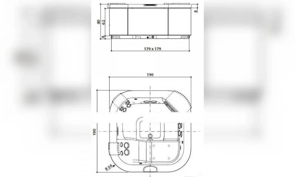 Мини-Бассейн Jacuzzi Delfi Pro 190Х190 9444-79452 Акрил №52 Белый