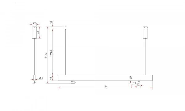 Подвесной Светильник Technical P068Pl-L27W4K