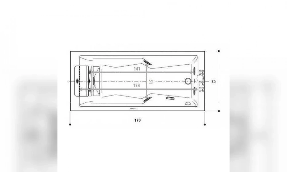 Акриловая Ванна Jacuzzi Myway 170X75 Myw10011100 Левосторонняя - фото 2