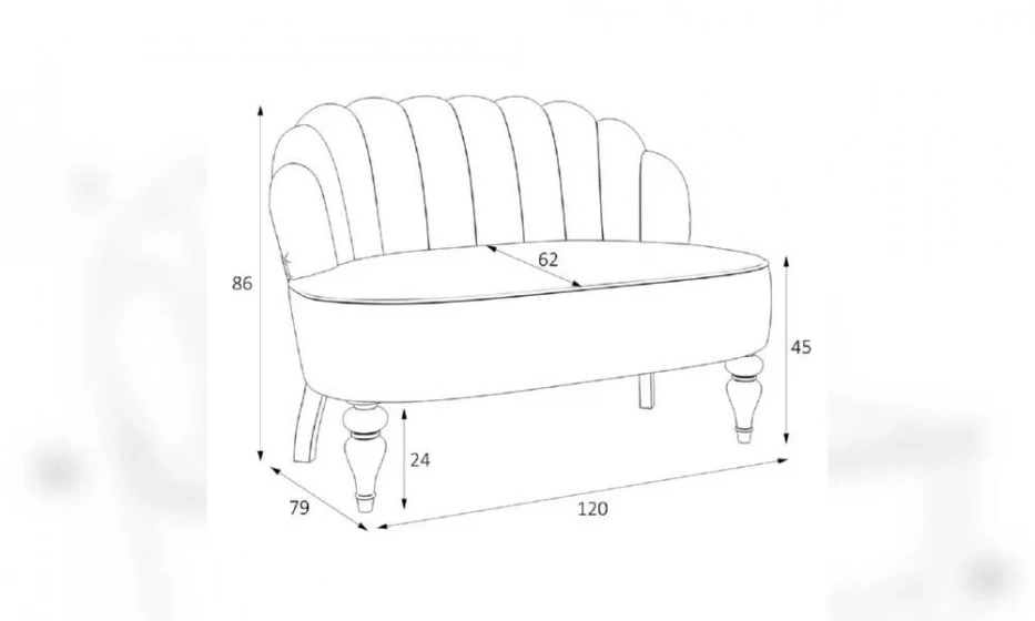 Диван Kreind Шелли M17-B-B08 - фото 3
