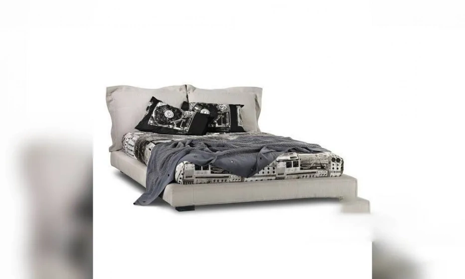 Кровать Двуспальная Обитая Льном Nebula Five, Moroso - фото 1