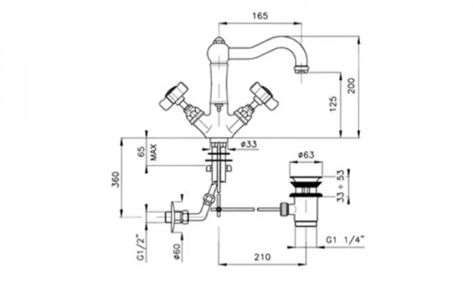 Смеситель Для Раковины Nicolazzi Half Dome 1432Cr70 - фото 2