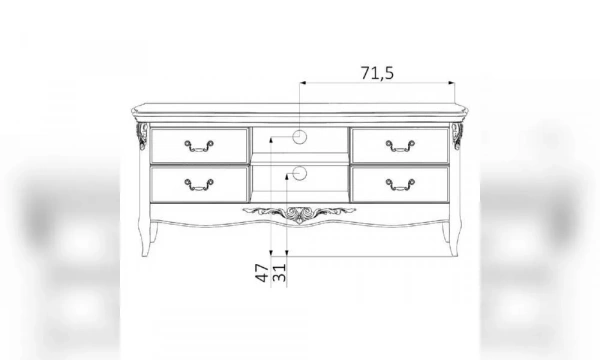 Тумба Тв Kreind Atelier Gold