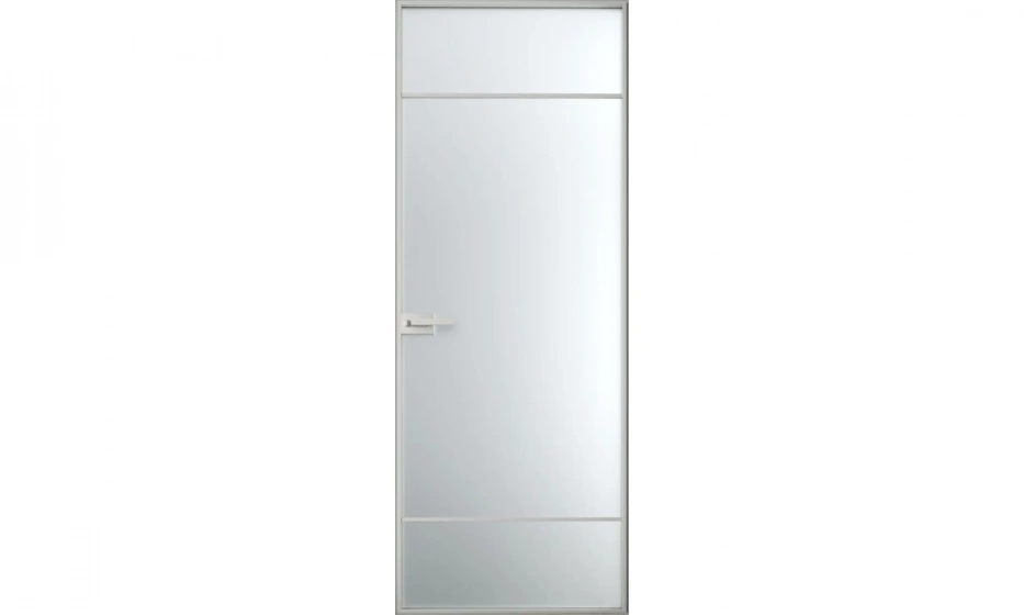 Межкомнатная стеклянная дверь Grafica матовая (т02.13) серебро - фото 1