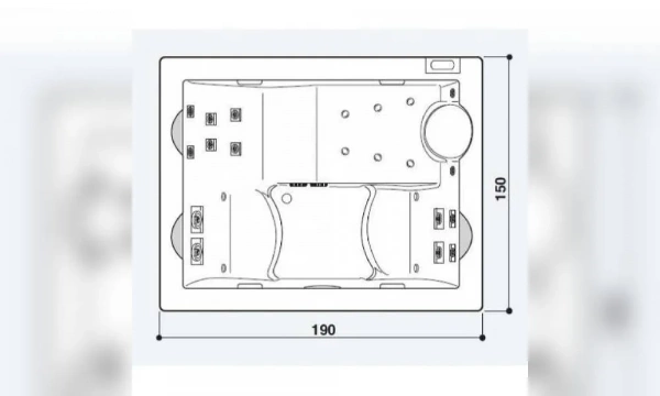 Мини-Бассейн Jacuzzi Unique 190Х150 9445-08552 Акрил №52 Белый