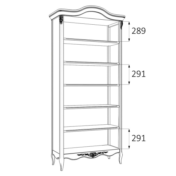 Книжный шкаф Голден Роуз KREIND 186676450