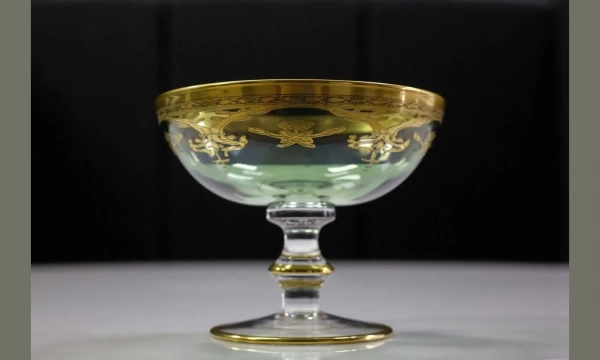 Конфетница VETRERIE DI EMPOLI Bordo Oro