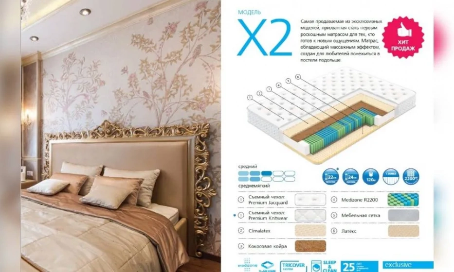 Матрац X2 140*200 - фото 1