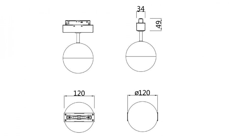 Трековый Светильник Technical Tr017-2-10W4K-B - фото 6