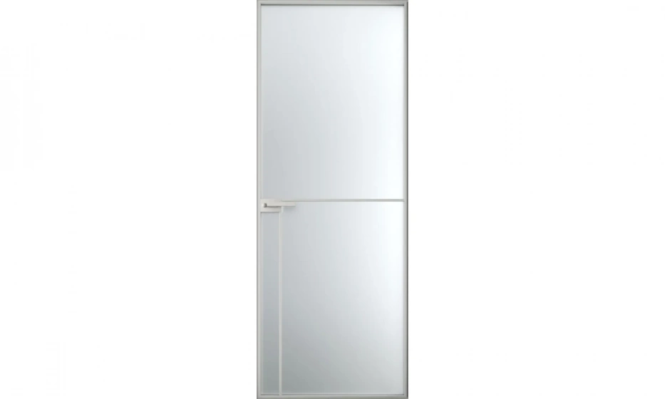 Межкомнатная стеклянная дверь Grafica матовая (т02.17) серебро - фото 1